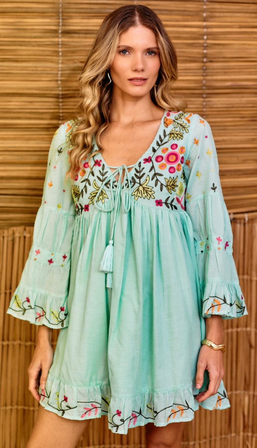 Jessica dress (verde agua)