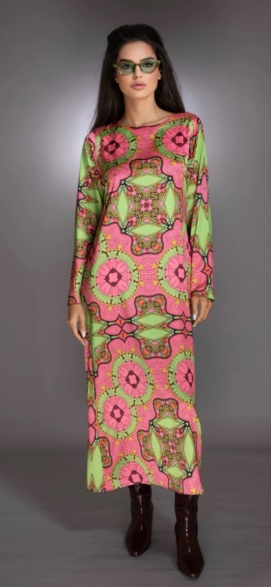 Flora dress cetim (pre-order)