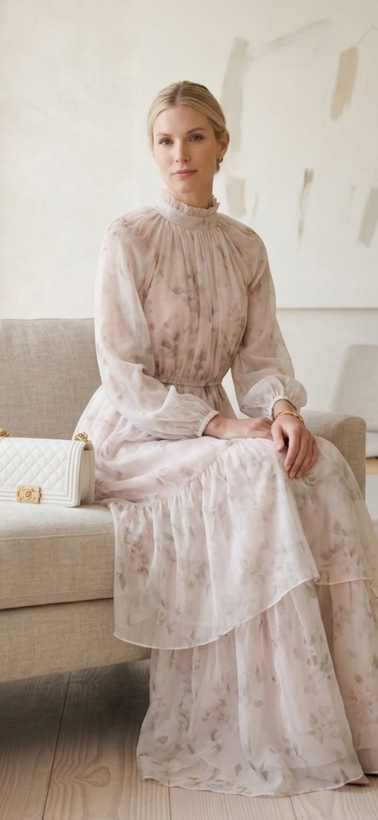 Vitória chiffon dress