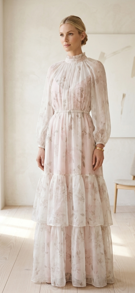 Vitória chiffon dress